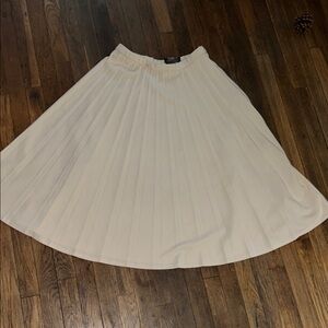 Vintage Beige Givenchy Pleated Skirt